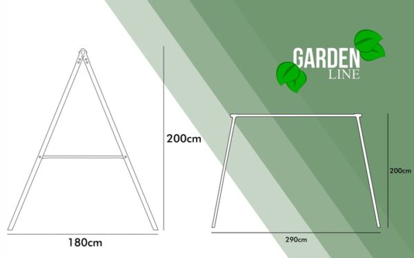 Vrtna gugalnica 3 v 1, 290x180x200cm | Garden Line