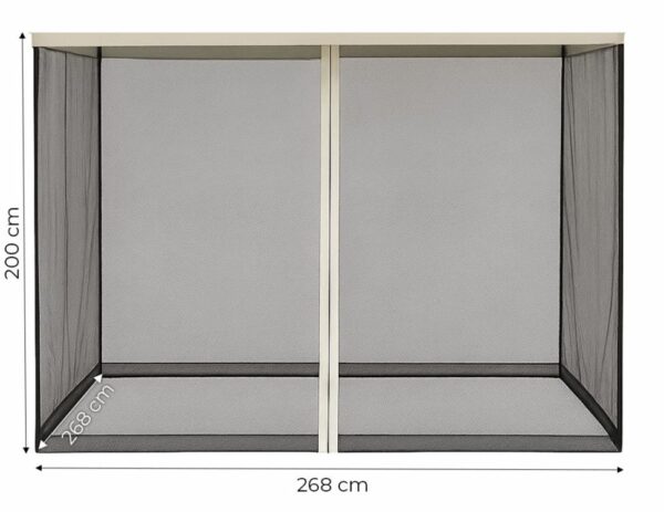 Komarnik za paviljon, 3x3m, bež | MultiGarden