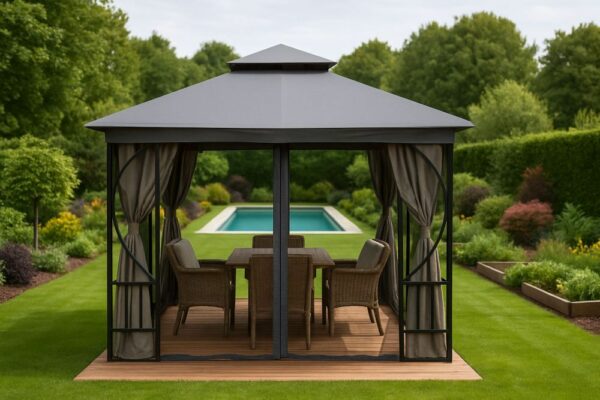 Komarnik za paviljon, 3x3m, siv | MultiGarden - Image 6