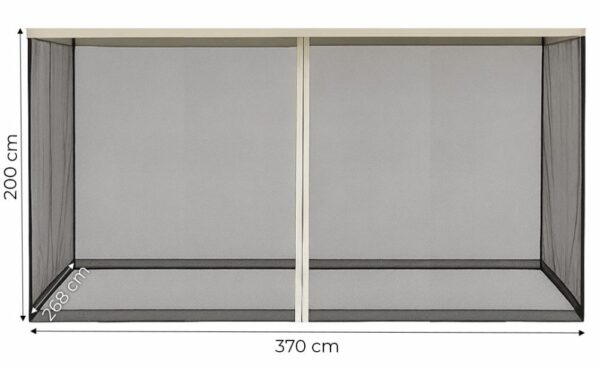 Komarnik za paviljon, 3x4m, bež | MultiGarden