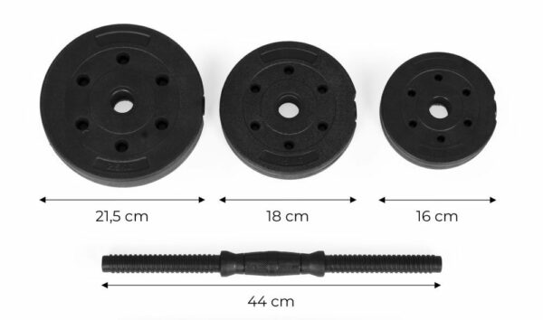 Komplet dveh nastavljivih uteži | 2x15kg