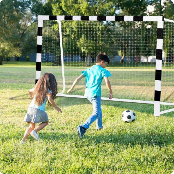 Nogometni gol NS-465, 300x200x90cm, črno-bel | Neo-Sport