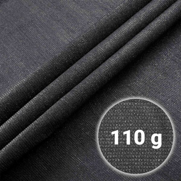Senčna mreža + 50 sponk, 110 g/m2, 1,2 x 25 m, siva | Polnost