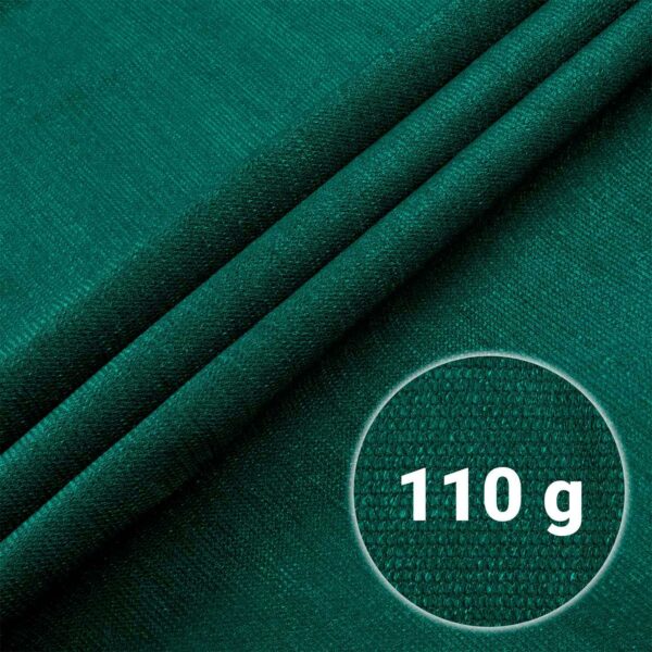 Senčna mreža + 50 sponk, 110 g/m2, 1,2 x 25 m, zelena | Plonos