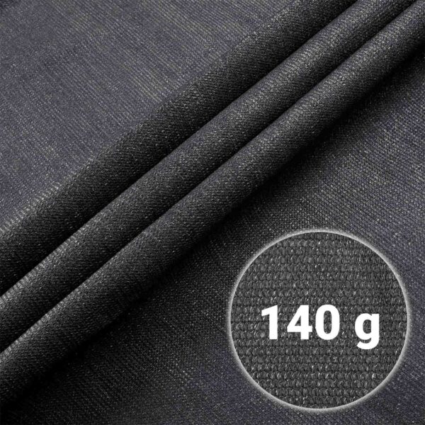 Senčna mreža + 50 sponk, 140 g/m2, 1,2 x 50 m, siva | Plonos
