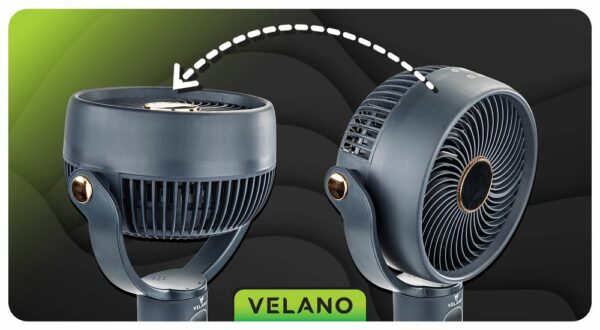 Talni ventilator, 50 W, črn | Velano