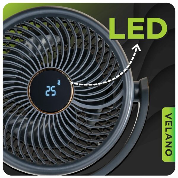 Talni ventilator, 50 W, črn | Velano