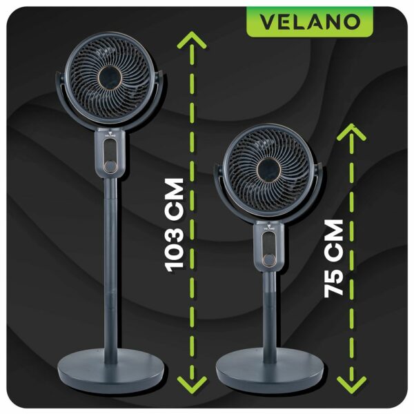 Talni ventilator, 50 W, črn | Velano