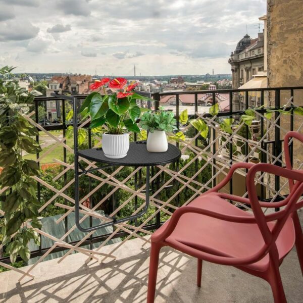 Viseča miza za balkon, črna | ModernHome