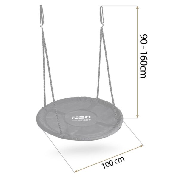 Vrtna gugalnica NS-103, 100 cm, črna | Neo-Sport