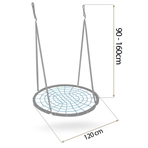 Vrtna gugalnica NS-104, 120 cm, črno-modra | Neo-Sport