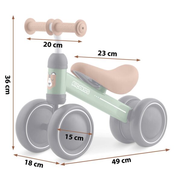 Otroški trikolesni poganjalec, medvedek | Ricokids