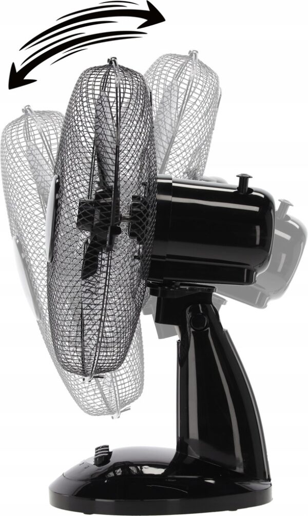 Namizni ventilator, 40 W, črn | FAN9042