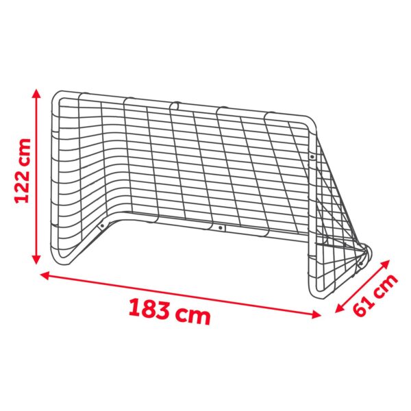 Nogometni gol NS-492, 183x122x61cm, črn | Neo-Sport