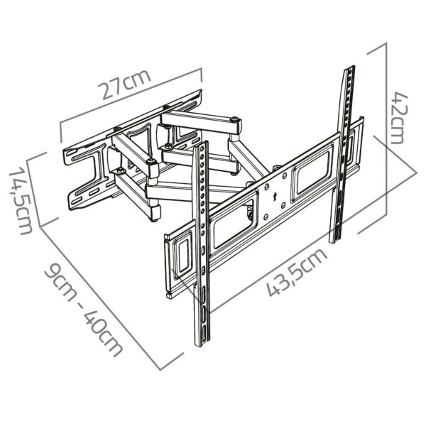 Nosilec za TV 23–60″, 45 kg | Humberg