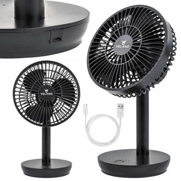 Namizni ventilator VELWEBS0009, črn | Velano
