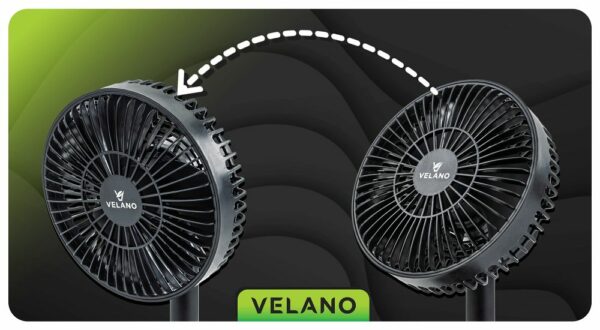 Namizni ventilator VELWEBS0009, črn | Velano