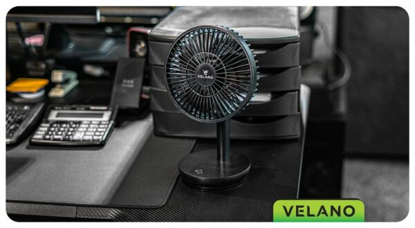 Namizni ventilator VELWEBS0009, črn | Velano