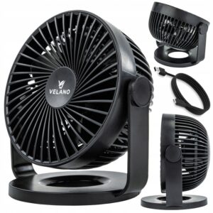 Namizni ventilator VELWEBS0011, črn | Velano