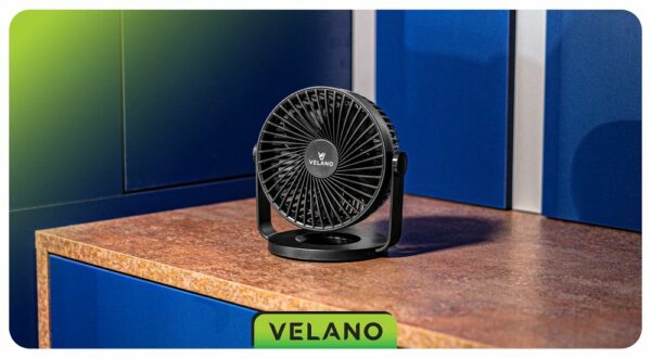 Namizni ventilator VELWEBS0011, črn | Velano
