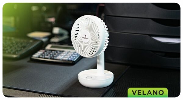 Namizni ventilator VELWEBS0012, bel | Velano