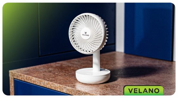 Namizni ventilator VELWEBS0012, bel | Velano