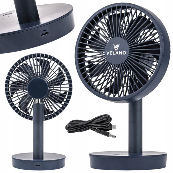 Namizni ventilator VELWEBS0018, črn | Velano