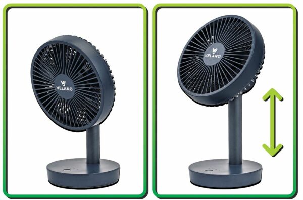 Namizni ventilator VELWEBS0018, črn | Velano