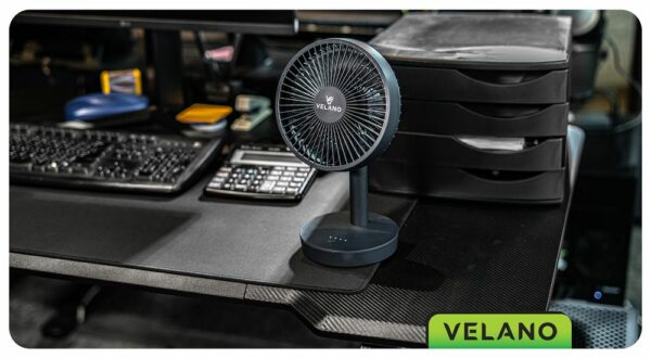 Namizni ventilator VELWEBS0018, črn | Velano
