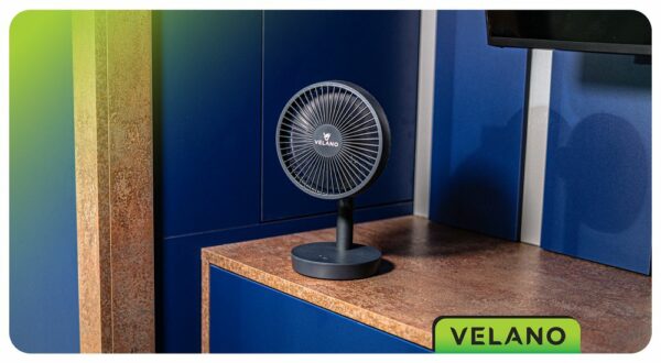 Namizni ventilator VELWEBS0018, črn | Velano