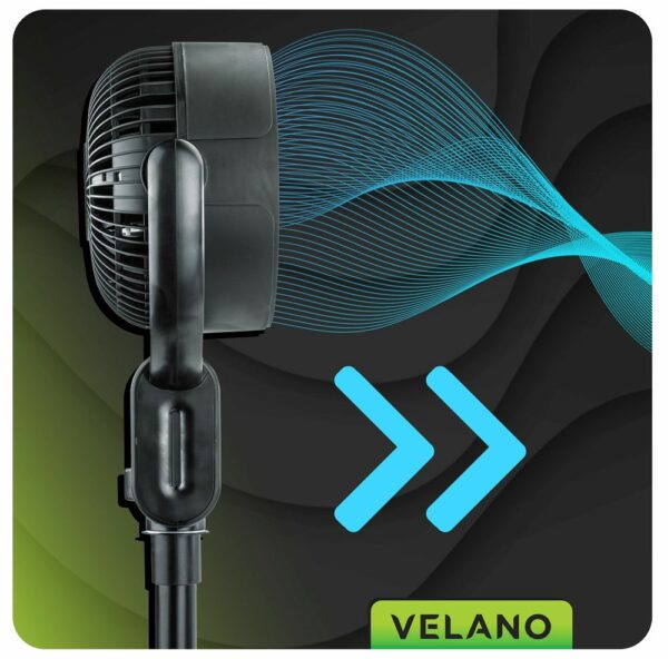 Talni ventilator VELWEP0014, 50W, črn | Velano