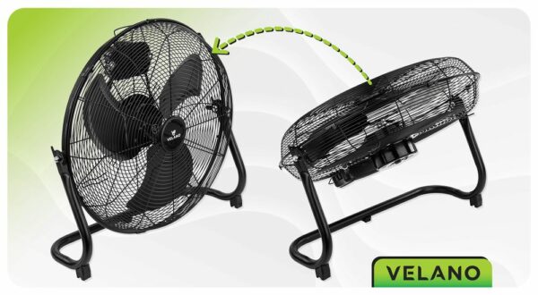 Talni ventilator VELWEP0015, 125 W, črn | Velano