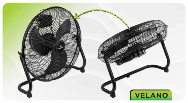 Talni ventilator VELWEP0016, 100 W, črn | Velano