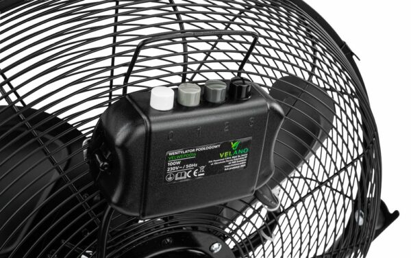 Talni ventilator VELWEP0016, 100 W, črn | Velano