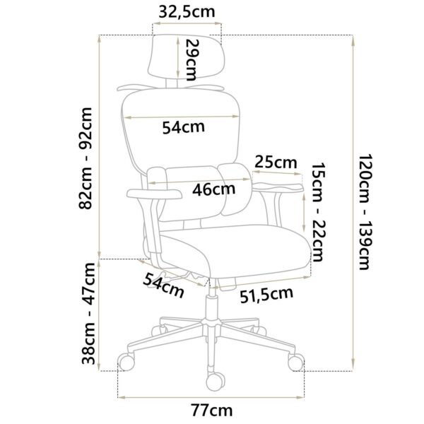 Pisarniški stol Talin, siv | Sofotel