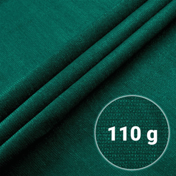 Senčna mreža + 50 sponk, 110g/m2, 1,5x50m, zelena | Plonos