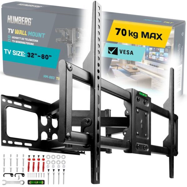 Nosilec za TV 32–80″, 70 kg | Humberg