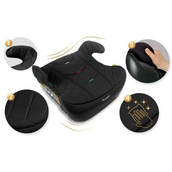 Avtosedež Louis, ISOFIX, 22–36 kg, črn | Nukido
