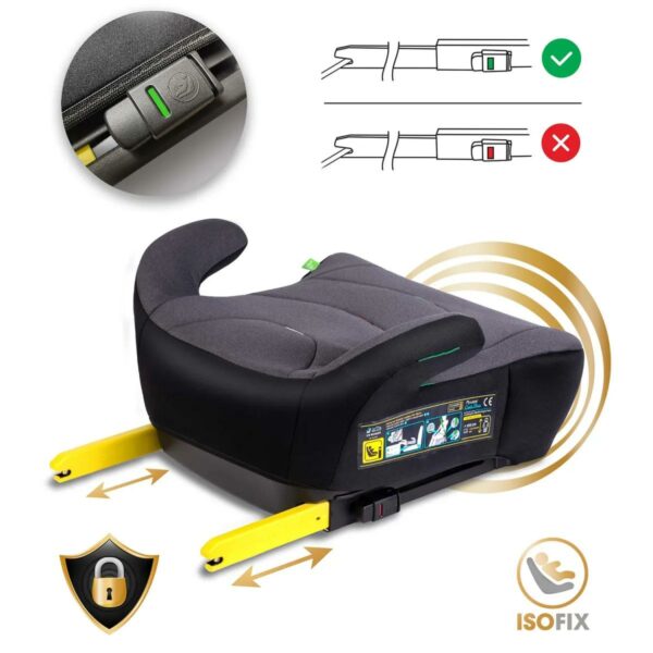 Avtosedež Louis, ISOFIX, 22–36 kg, siv | Nukido