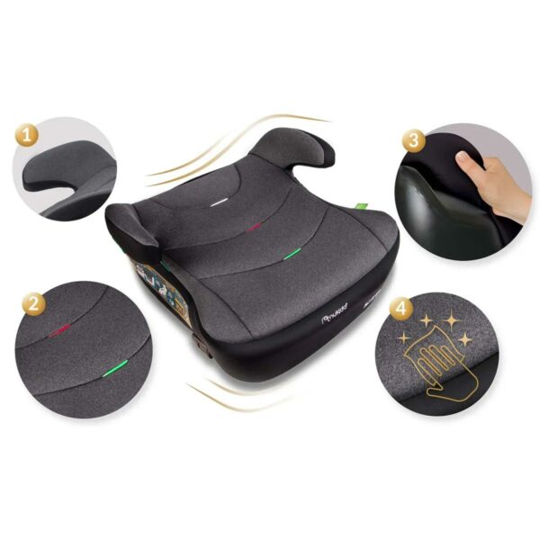 Avtosedež Louis, ISOFIX, 22–36 kg, siv | Nukido