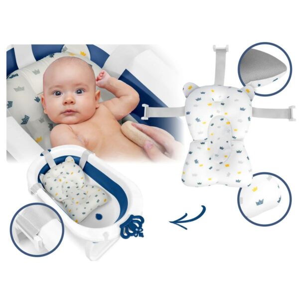 Zložljiva otroška kopalna kad RK-286, belo-modra | Ricokids