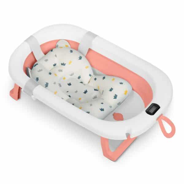 Zložljiva otroška kopalna kad RK-287, belo-roza | Ricokids