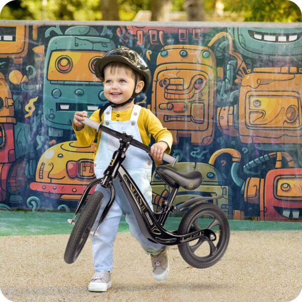 Otroški poganjalec FUNNU, črn | Ricokids