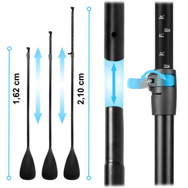 Deska SUP AquaSurf z dodatki, modra | Soke