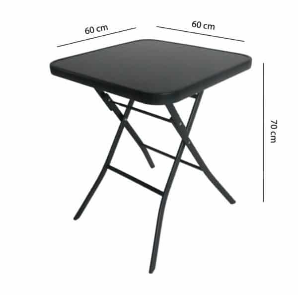 Zložljiva vrtna miza, jeklo, 60 cm | SC-091A