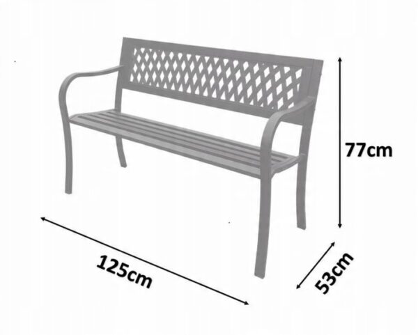 Vrtna klop, 125x53x77cm, tulipani | Garden Line
