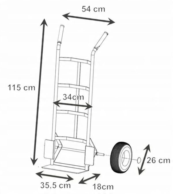 Transportni voziček, skladišče, 200 kg | Garden Line