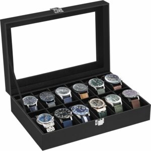 Organizator za uro, črn | Songmics