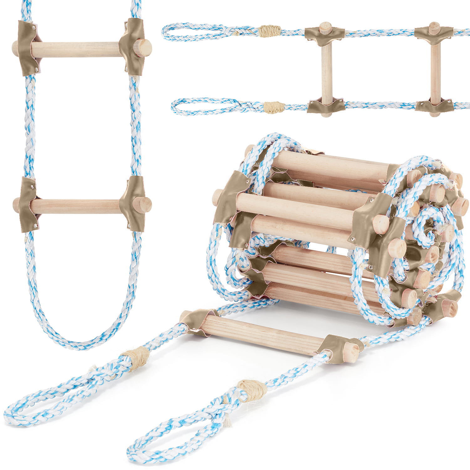 Vrvna lestev, 4 m, rjava | HIGHER