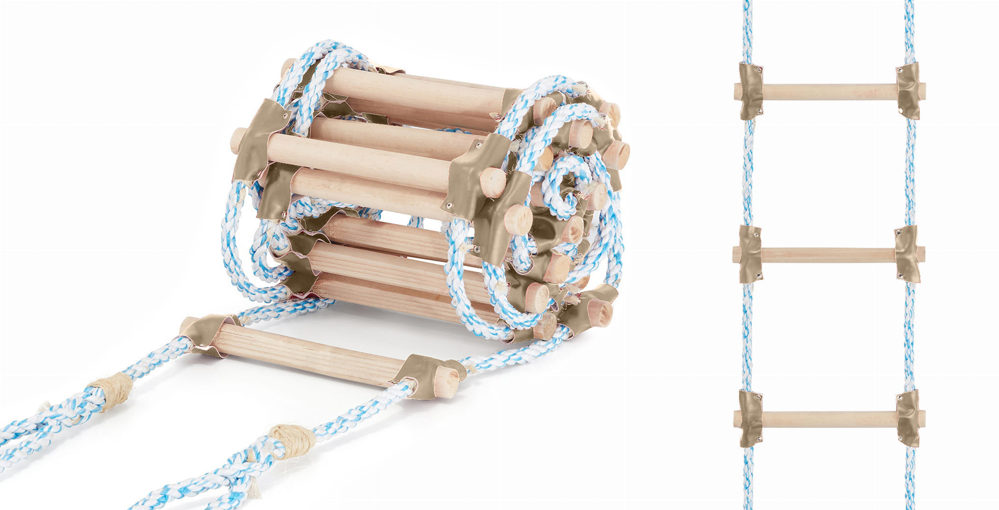 Vrvna lestev, 4 m, rjava | HIGHER